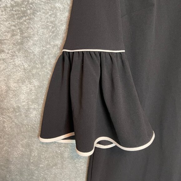 Calvin Klein Women Classic Minimalist Monogram Sheath Flared Bell Sleeve Dress 8 - Picture 4 of 14